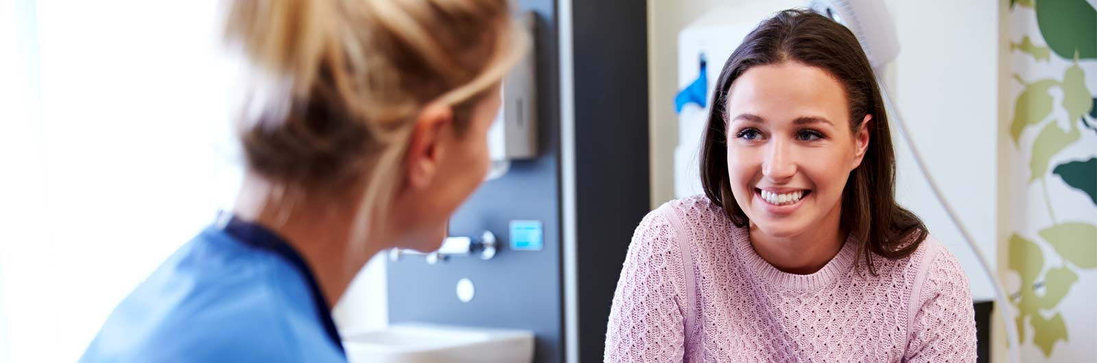 woman getting a checkup